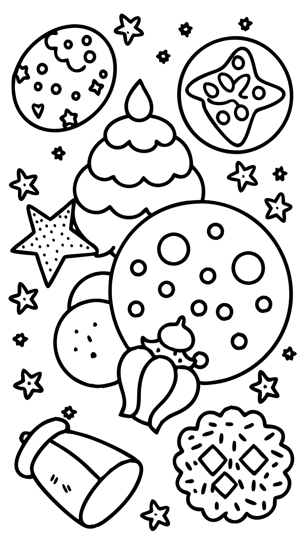 coloriage cookie imprimable